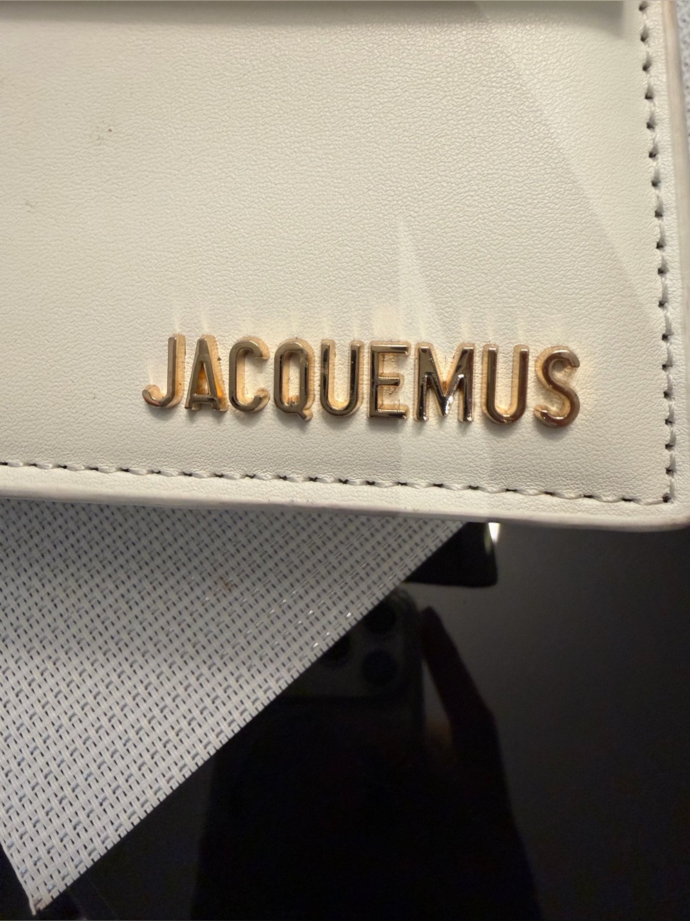 Jacquemus Bambino Le Grand Large White Leather Crossbody top handle Bag - Picture 10 of 10
